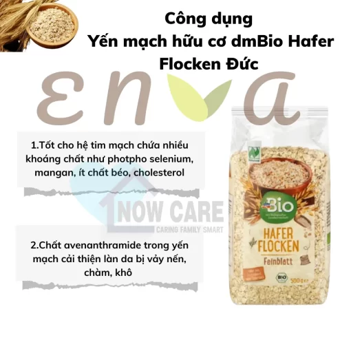 Yến mạch hữu cơ Hafer Flocken - enva 3