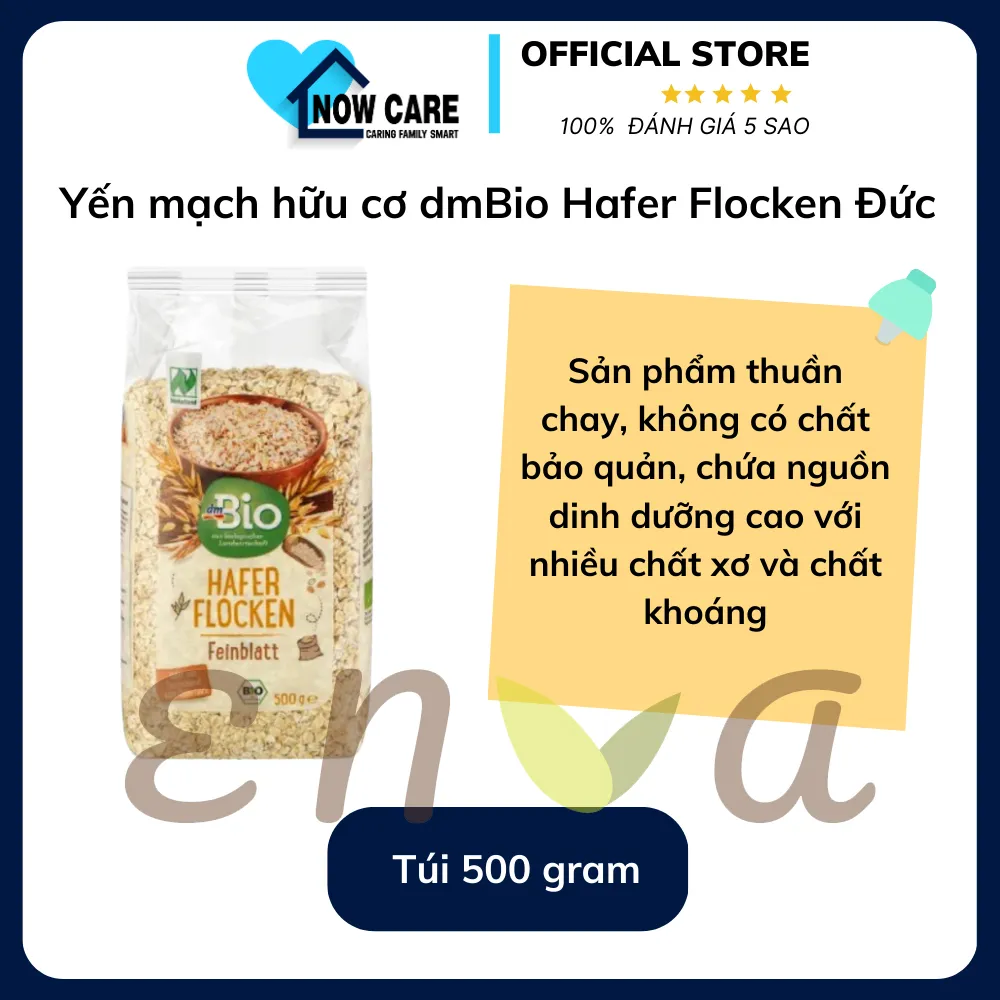 Yến mạch hữu cơ Hafer Flocken - enva 4
