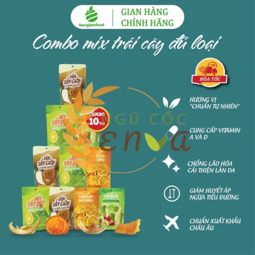 Combo 10 túi trái cây sấy - enva - 1