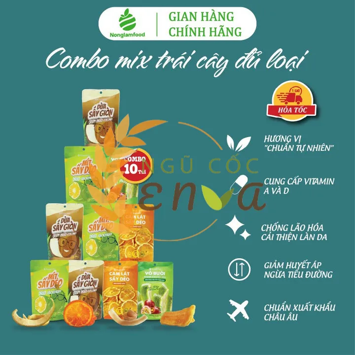 Combo 10 túi trái cây sấy - enva - 1
