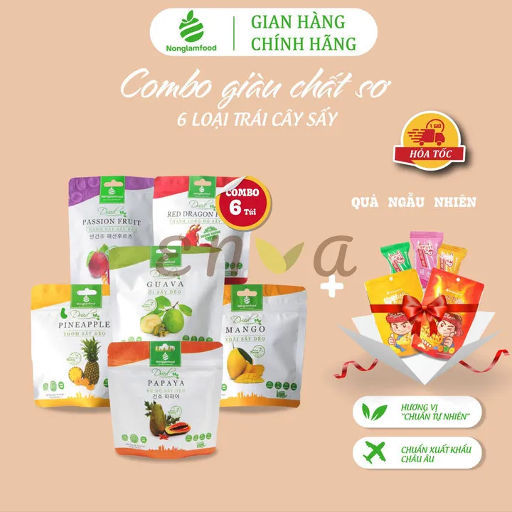 combo 6 trái cây sấy - enva - 1