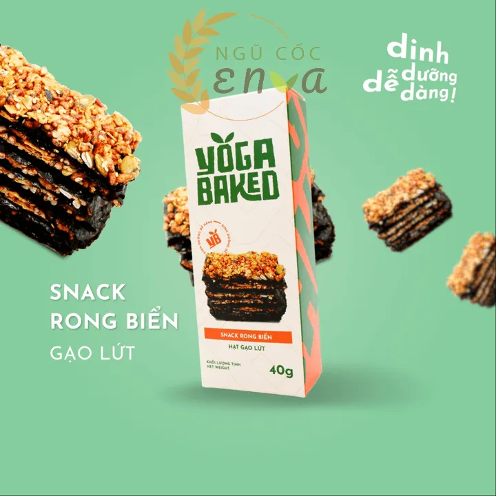 snack rong biển, hạt gạo lứt - yoga baked- enva 2
