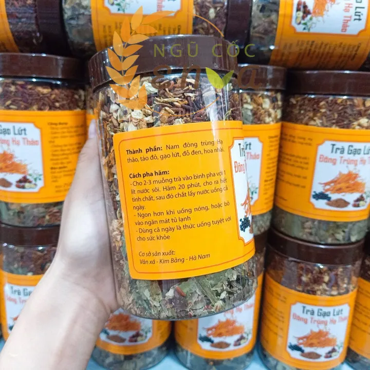 trà gạo lứt đông trùng hạ thảo - bb foods - enva -1