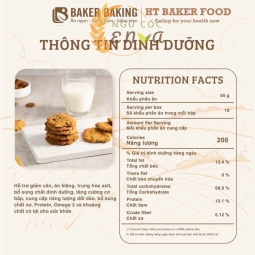 Bánh quy yến mạch Chocolat Chip - Enva 4