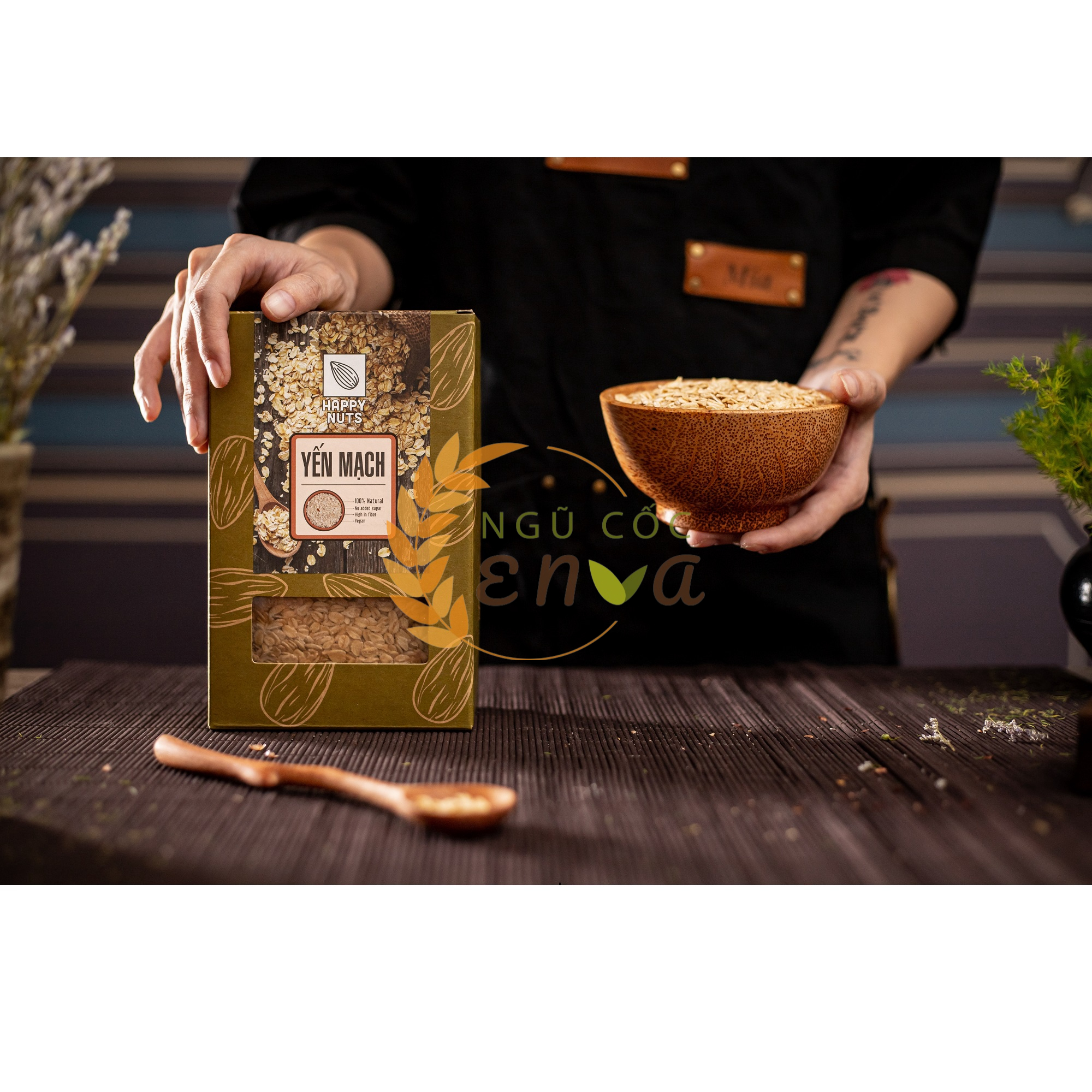 Yến mạch tươi Úc - 500 Gr - Happy Nuts - Enva 3 yến mạch tươi úc - happy nuts- enva- 500gr- 2